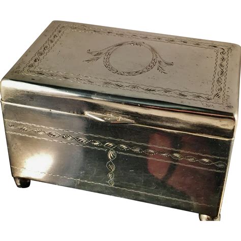 opalescent metal casket box|1920s Decorative Boxes .